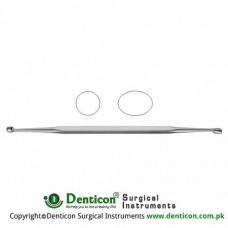 Bone Curette Double Ended - Round/Oval Stainless Steel, 21 cm - 8 1/4"